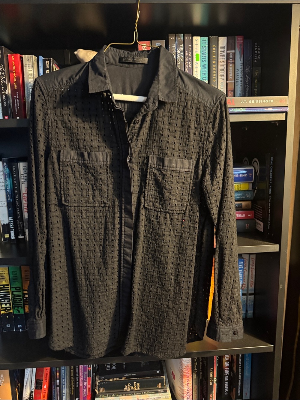 Black eyelet Button-Up Jenni Kayne Shirt